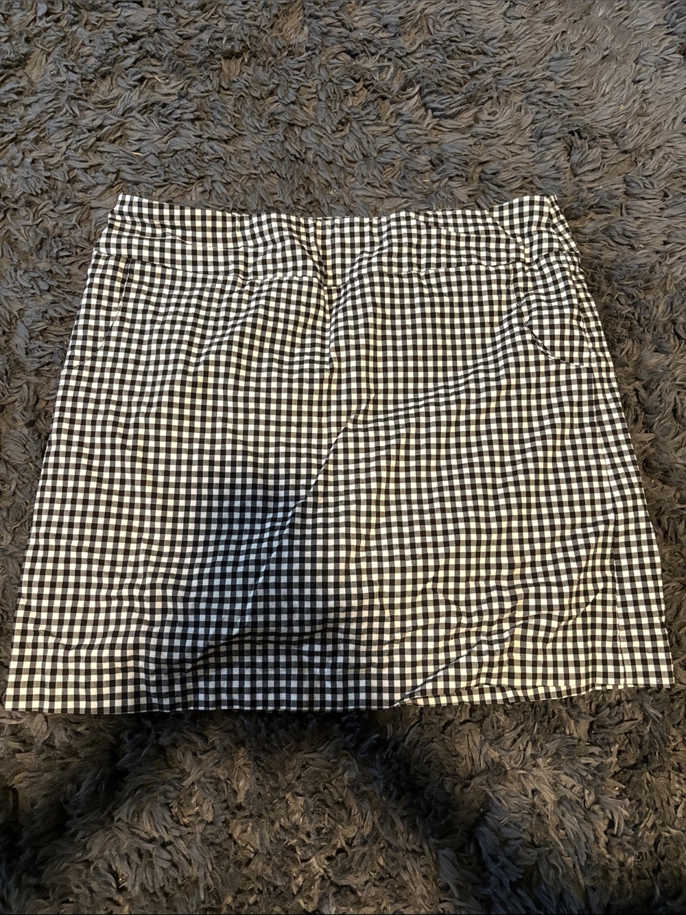 Zac & Rachel Black and White Gingham Mini Skirt
